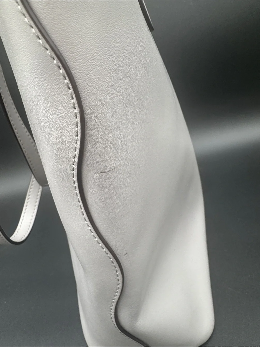 kate spade Kerri Medium Zip Tote Gray Smooth Leather